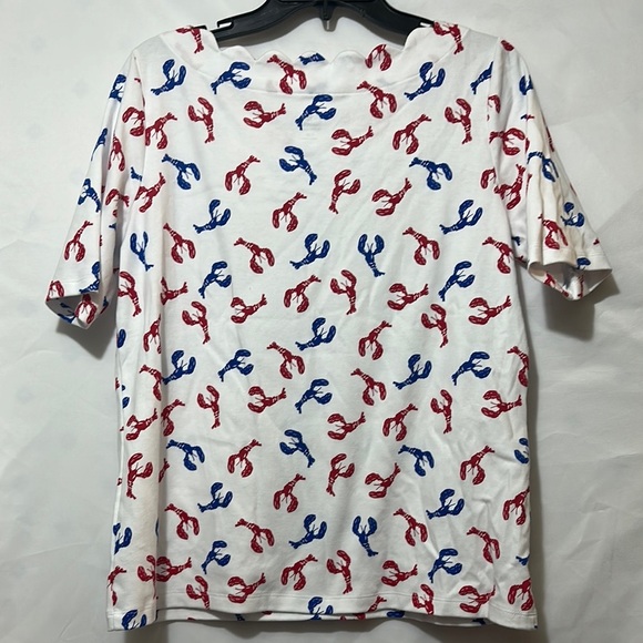 Kim Rogers Red and White Short Sleeve Tee - Picture 5 of 5